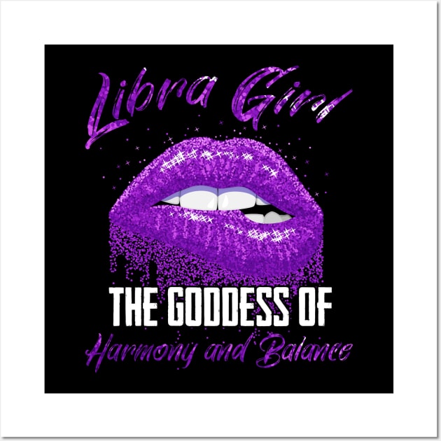 Libra Girl The Goddess Of Harmony And Balance Libra Sign Wall Art by sBag-Designs